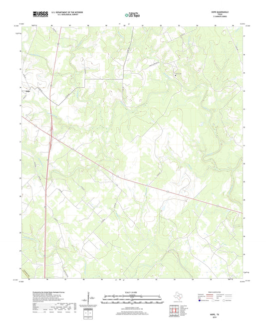 Hope Texas US Topo Map Image