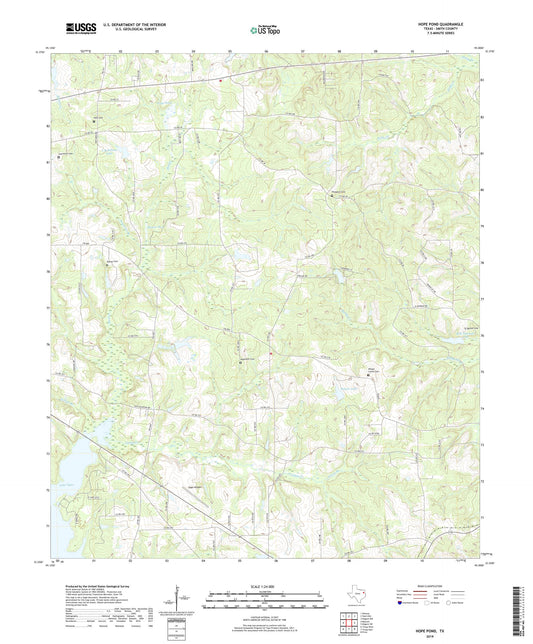 Hope Pond Texas US Topo Map Image