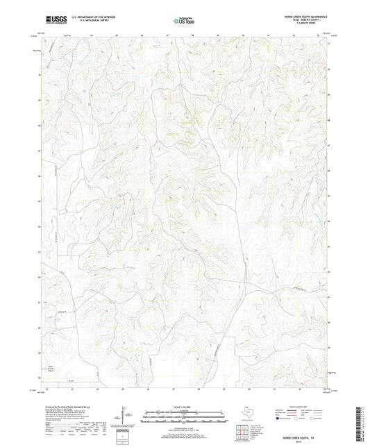Horse Creek South Texas US Topo Map Image