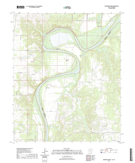 Horseshoe Bend Texas US Topo Map Image