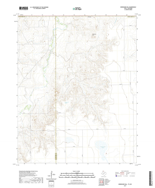 Horseshoe Hill Texas US Topo Map Image