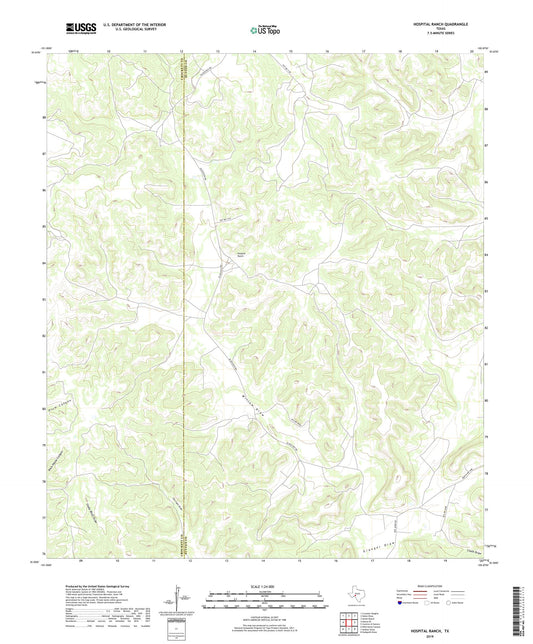 Hospital Ranch Texas US Topo Map Image