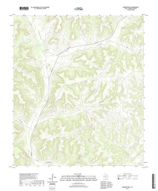 Howards Well Texas US Topo Map Image