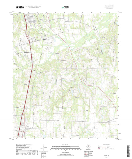 Howe Texas US Topo Map Image