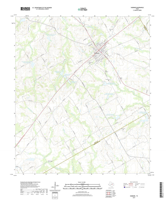 Hubbard Texas US Topo Map Image