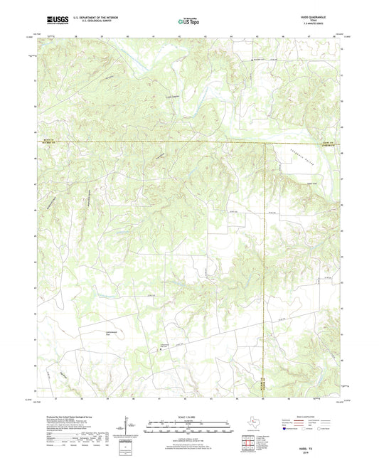 Hudd Texas US Topo Map Image