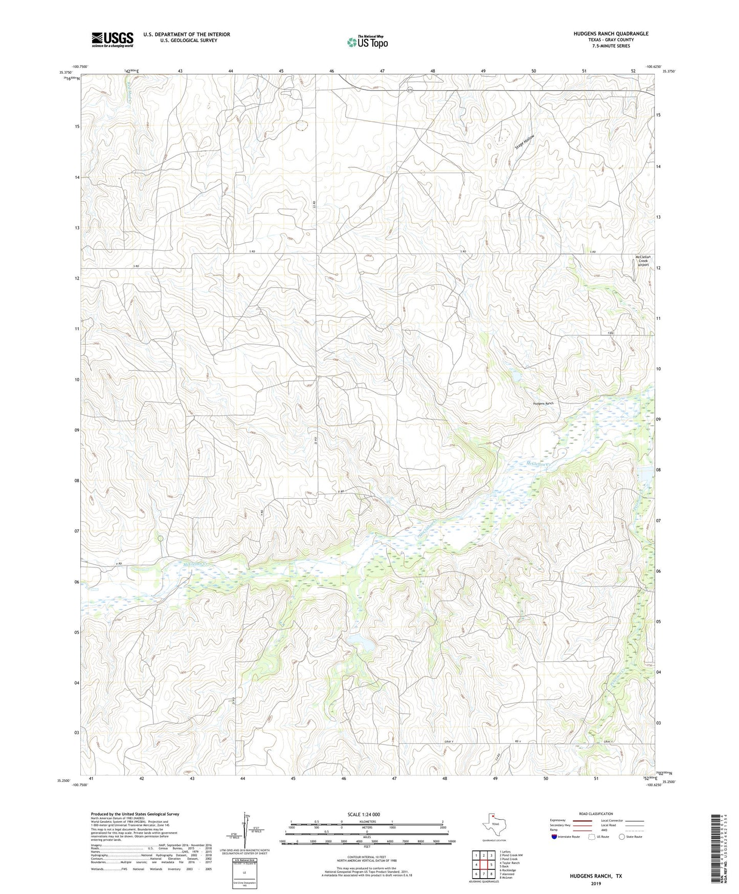 Hudgens Ranch Texas US Topo Map Image