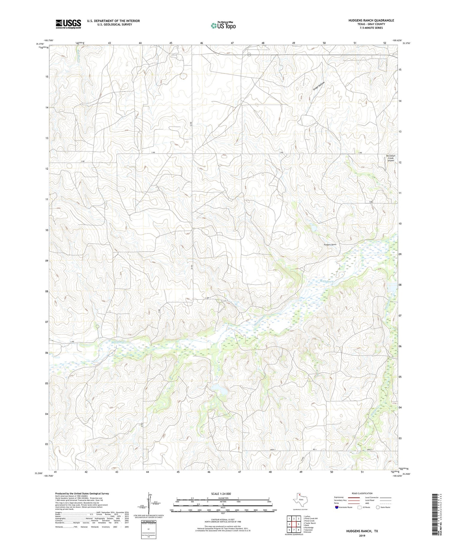 Hudgens Ranch Texas US Topo Map Image