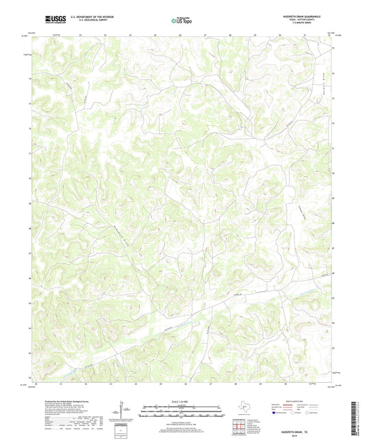 Hudspeth Draw Texas US Topo Map Image