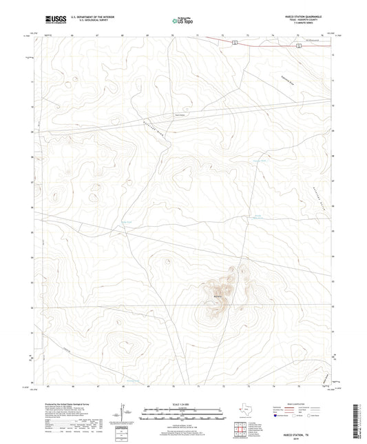 Hueco Station Texas US Topo Map Image