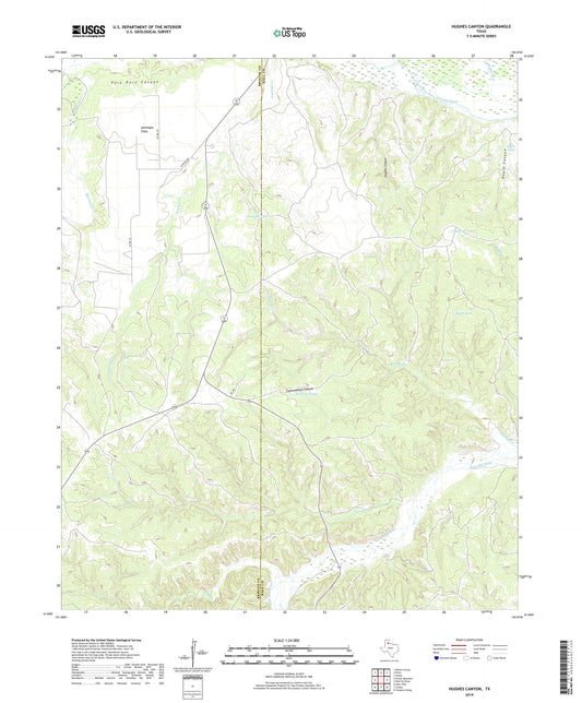 Hughes Canyon Texas US Topo Map Image