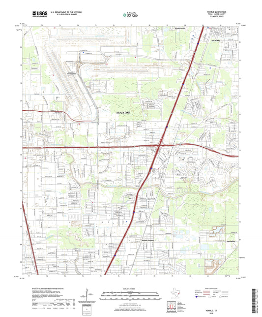 Humble Texas US Topo Map Image