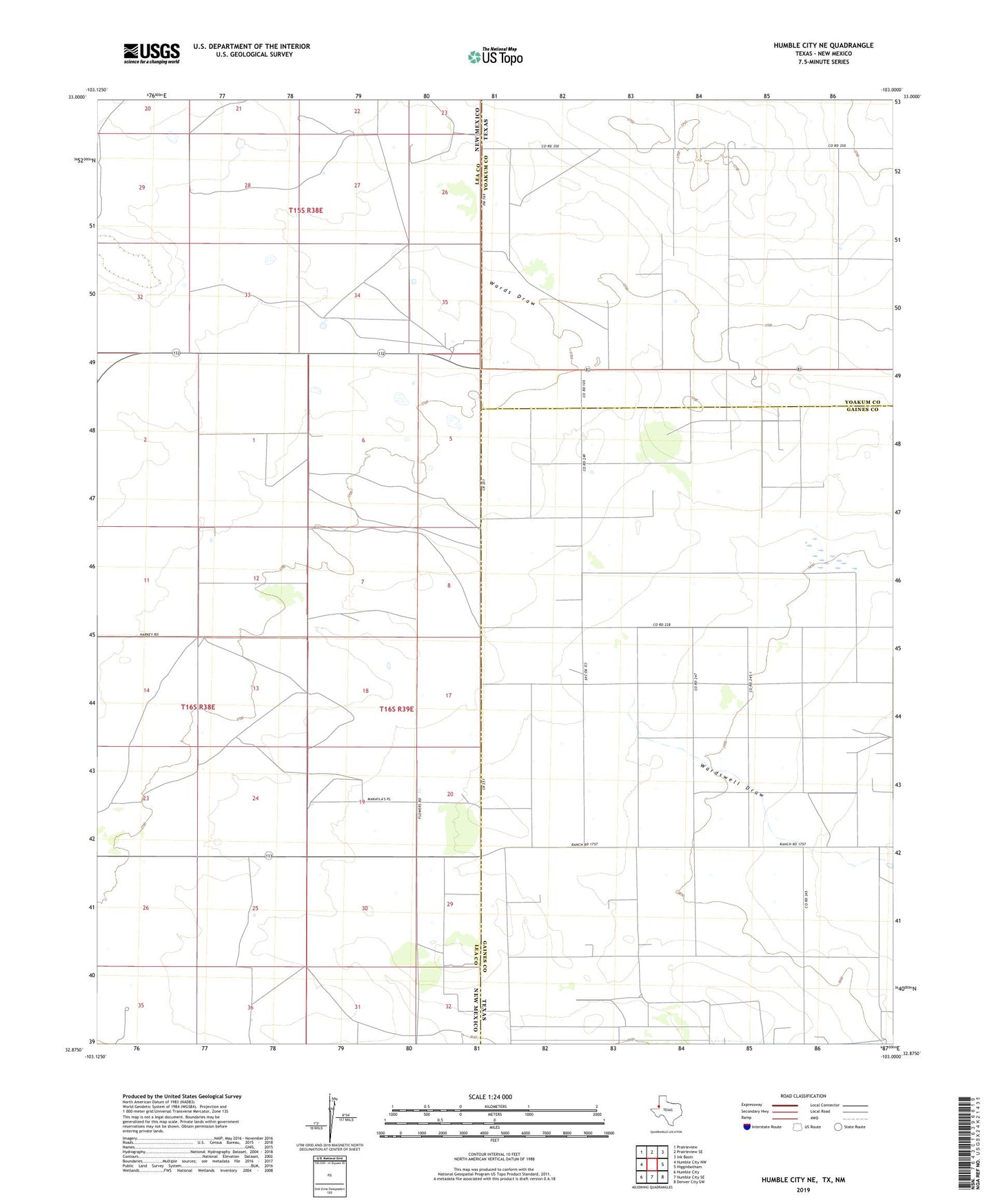 Humble City NE Texas US Topo Map Image