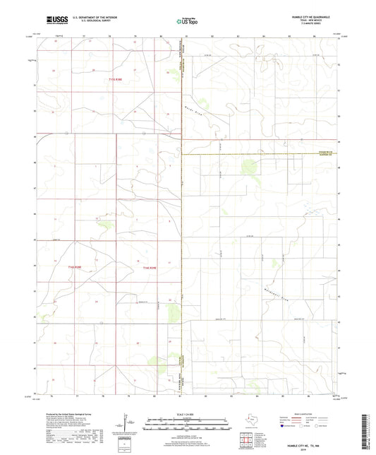 Humble City NE Texas US Topo Map Image