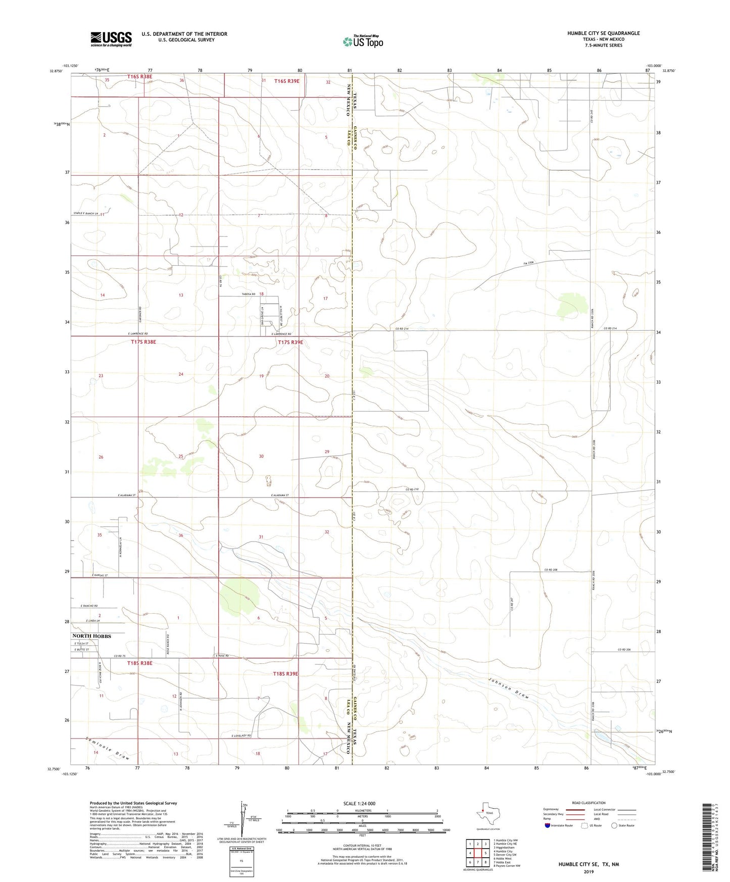 Humble City SE Texas US Topo Map Image