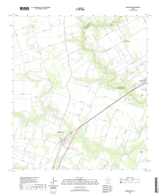 Hungerford Texas US Topo Map Image