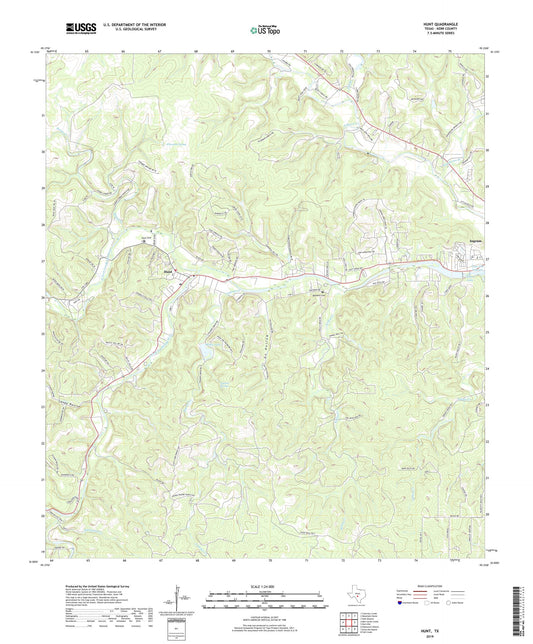 Hunt Texas US Topo Map Image