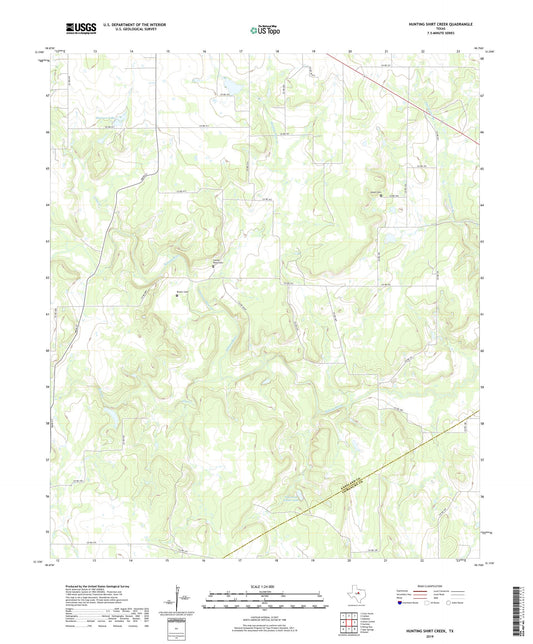 Hunting Shirt Creek Texas US Topo Map Image