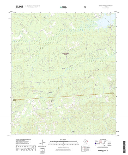 Hurricane Creek Texas US Topo Map Image