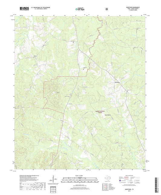 Hurstown Texas US Topo Map Image