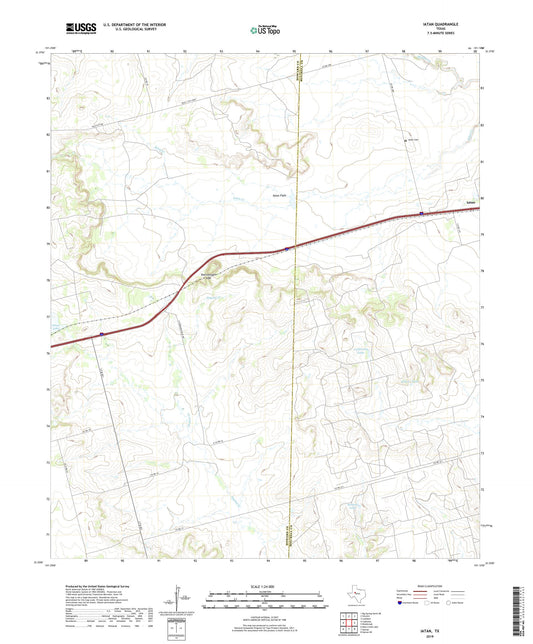 Iatan Texas US Topo Map Image