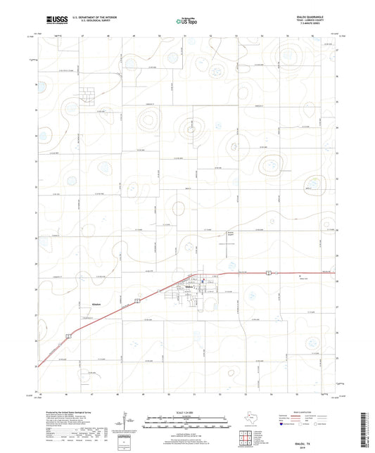 Idalou Texas US Topo Map Image