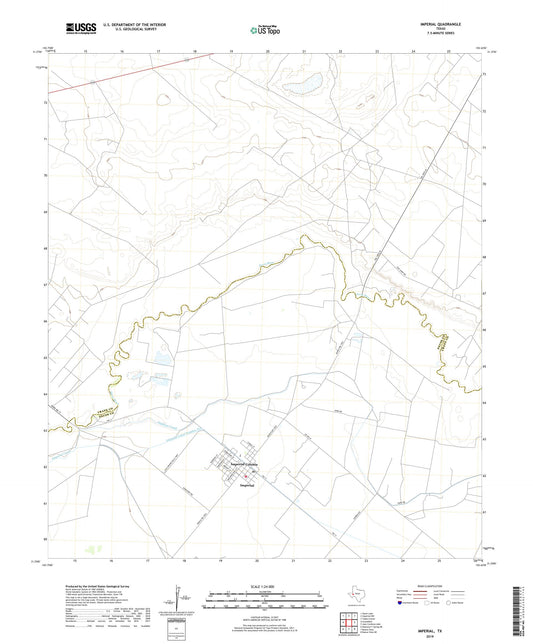 Imperial Texas US Topo Map Image