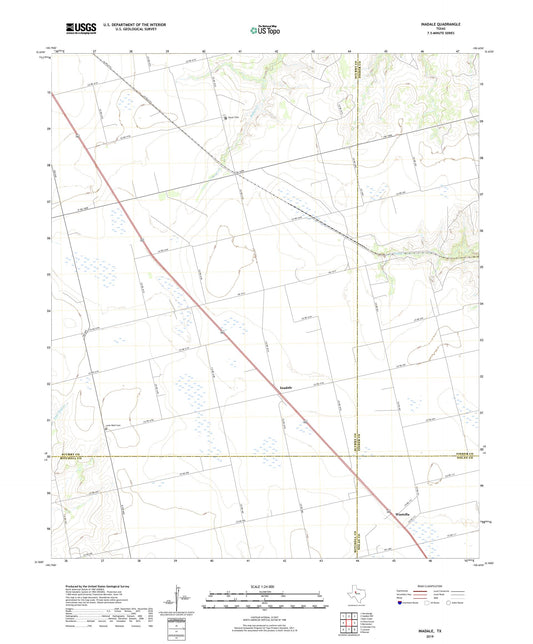 Inadale Texas US Topo Map Image