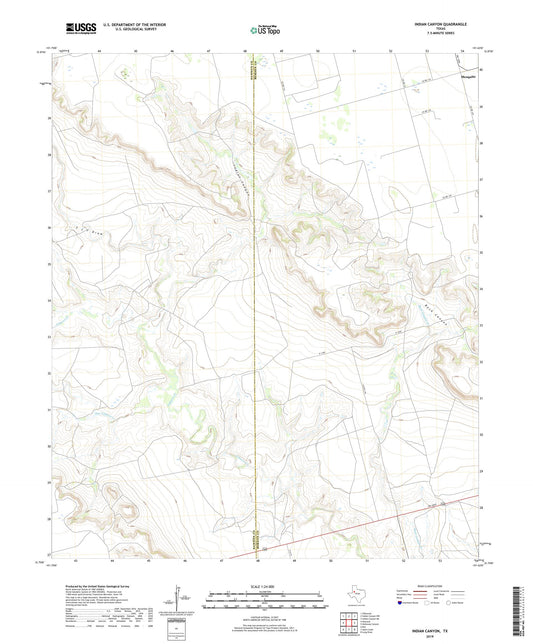 Indian Canyon Texas US Topo Map Image