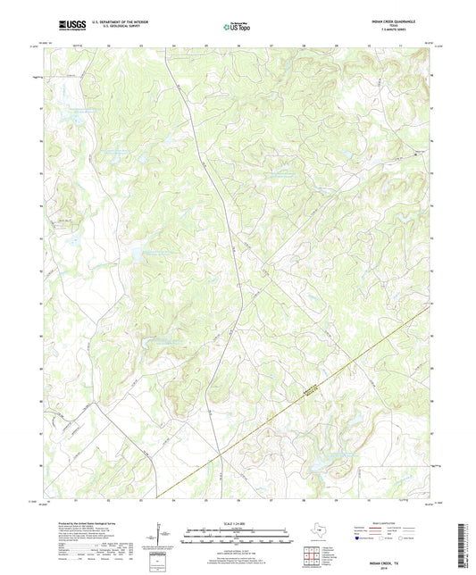 Indian Creek Texas US Topo Map Image