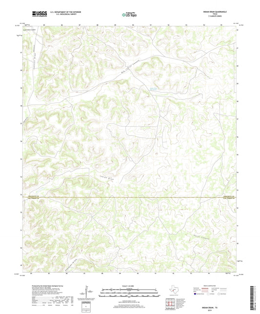 Indian Draw Texas US Topo Map Image