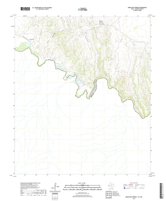 Indian Hot Springs Texas US Topo Map Image