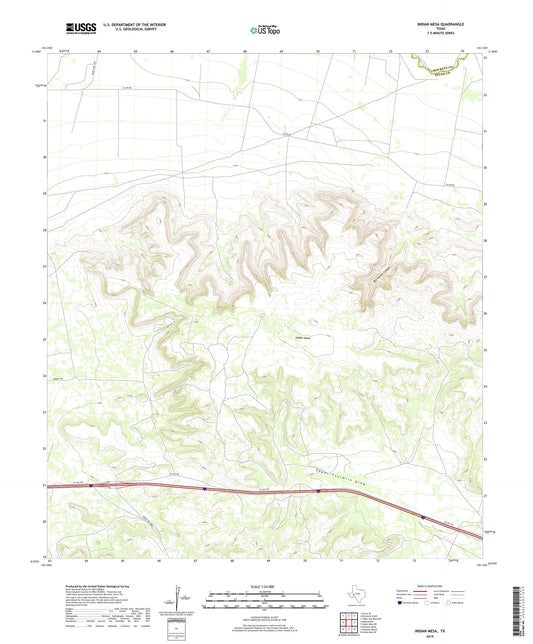 Indian Mesa Texas US Topo Map Image