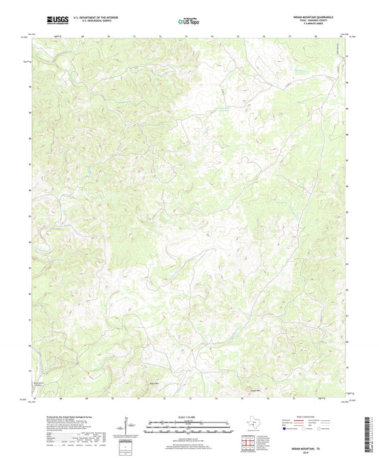 Indian Mountain Texas US Topo Map Image