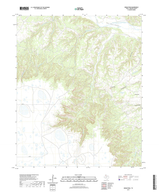 Indian Peak Texas US Topo Map Image