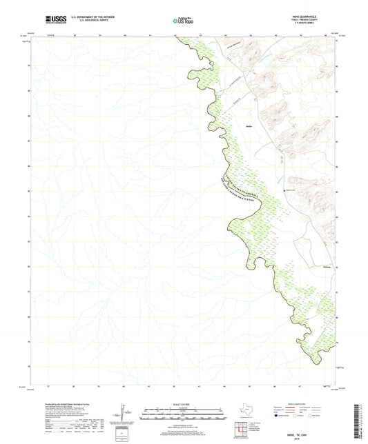 Indio Texas US Topo Map Image