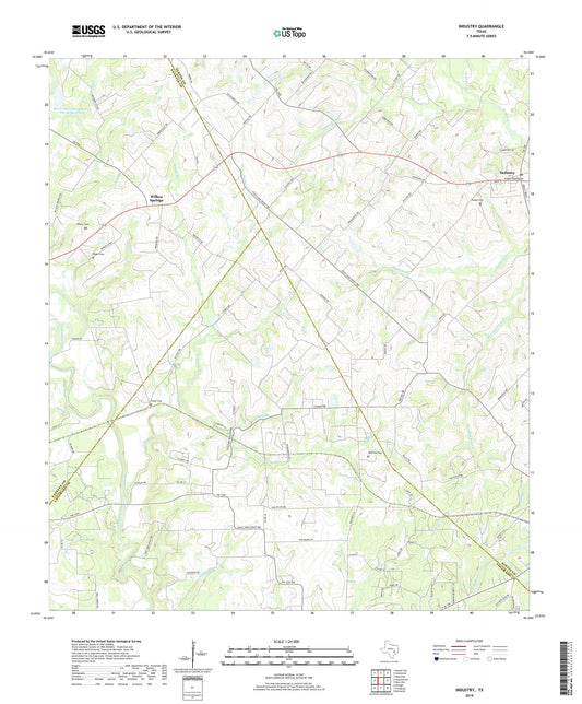 Industry Texas US Topo Map Image