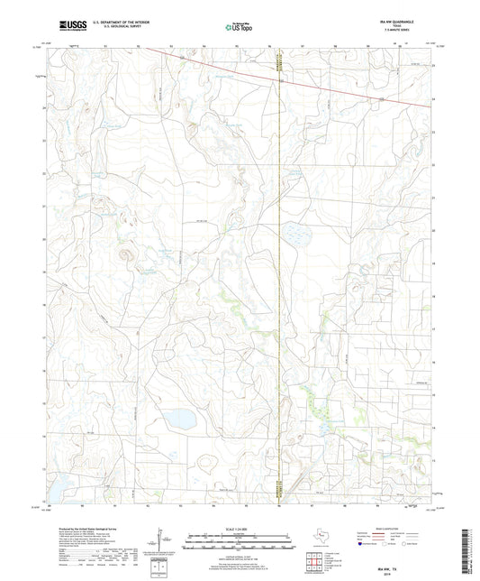 Ira NW Texas US Topo Map Image