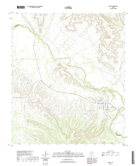 Iraan Texas US Topo Map Image