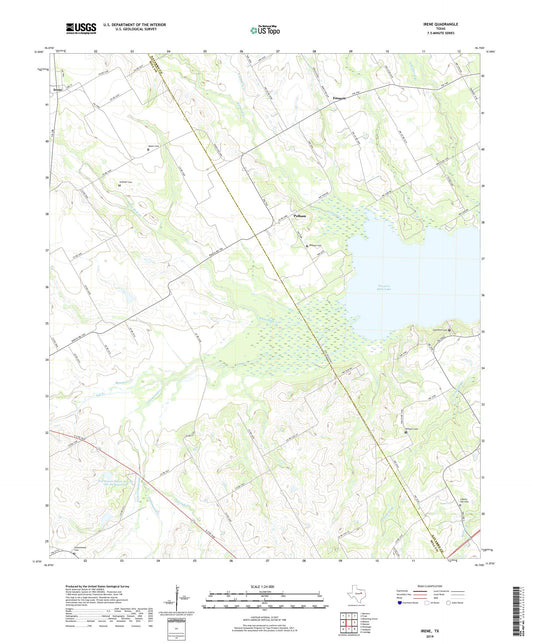 Irene Texas US Topo Map Image