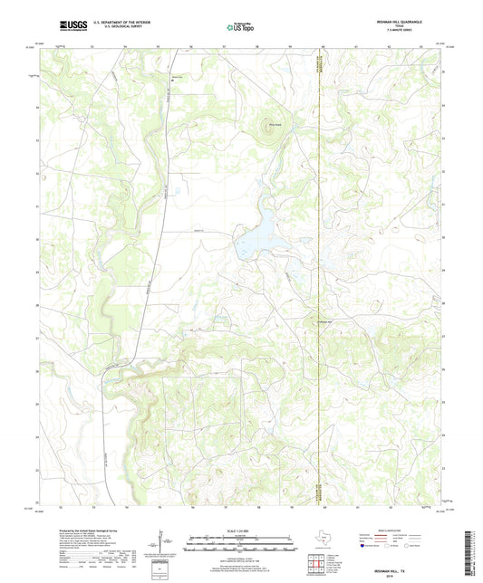 Irishman Hill Texas US Topo Map Image