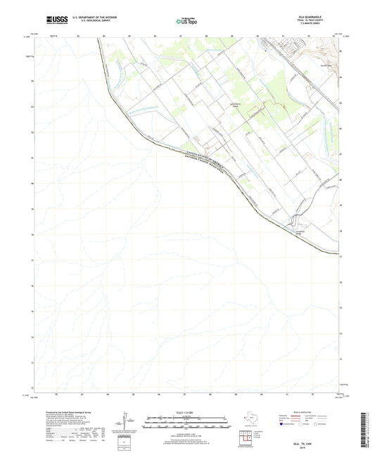 Isla Texas US Topo Map Image