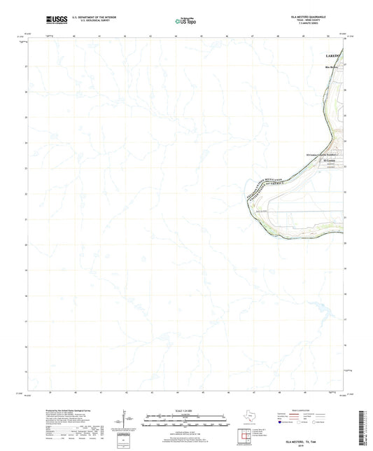 Isla Mesteno Texas US Topo Map Image