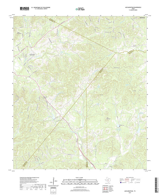 Jack Mountain Texas US Topo Map Image