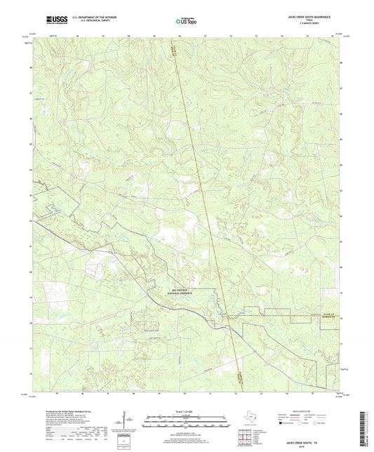 Jacks Creek South Texas US Topo Map Image
