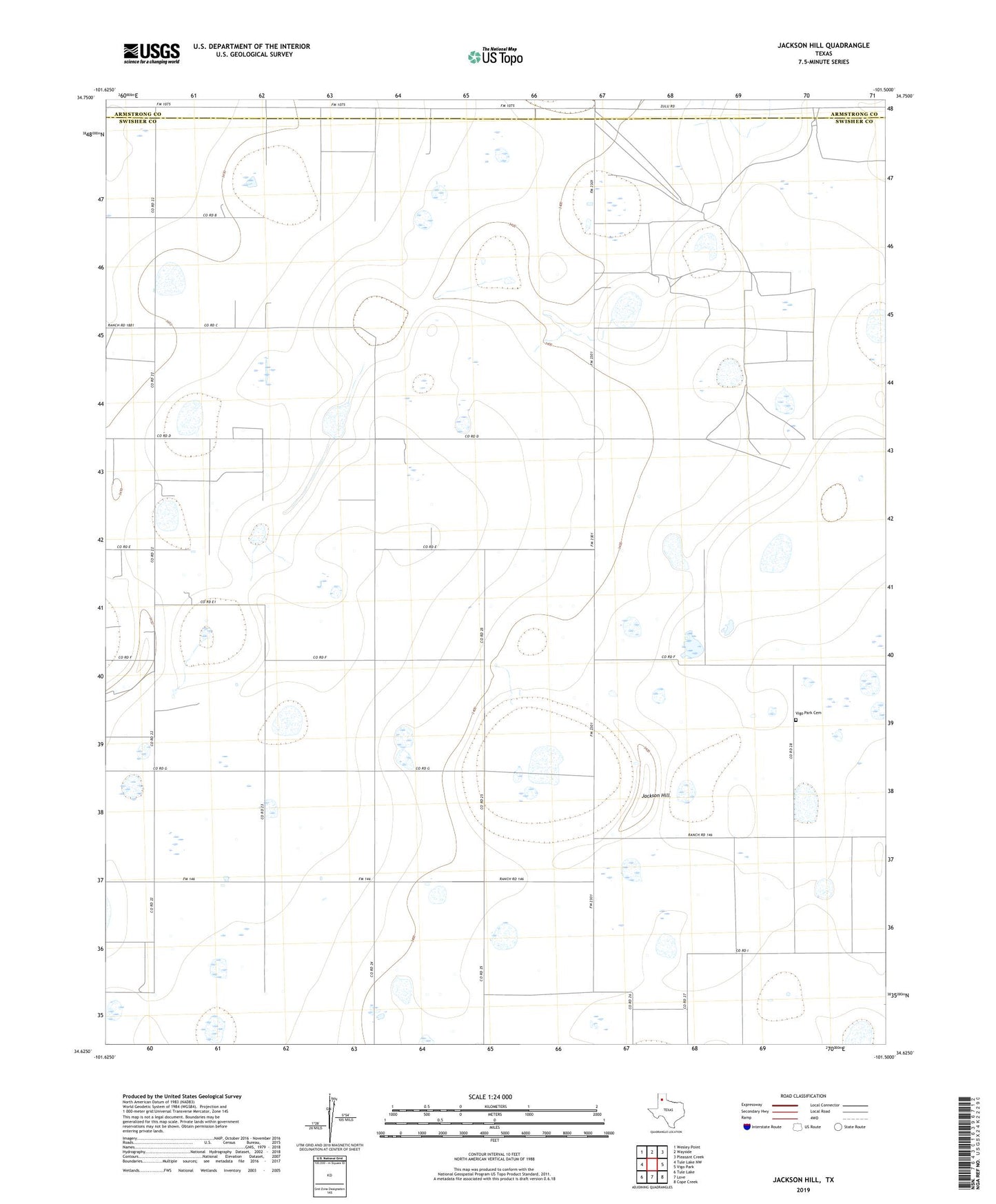 Jackson Hill Texas US Topo Map Image