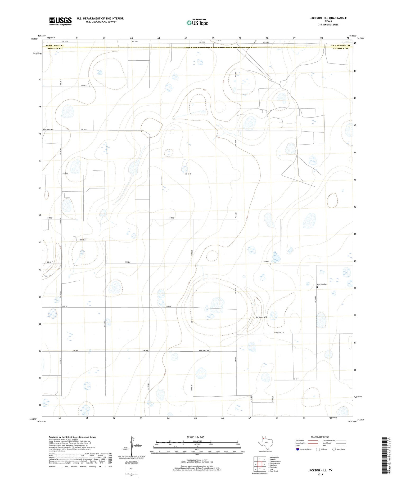 Jackson Hill Texas US Topo Map Image