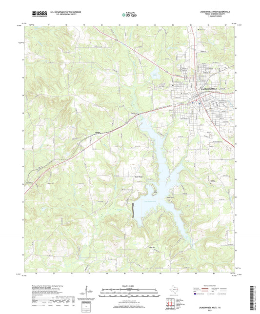 Jacksonville West Texas US Topo Map Image