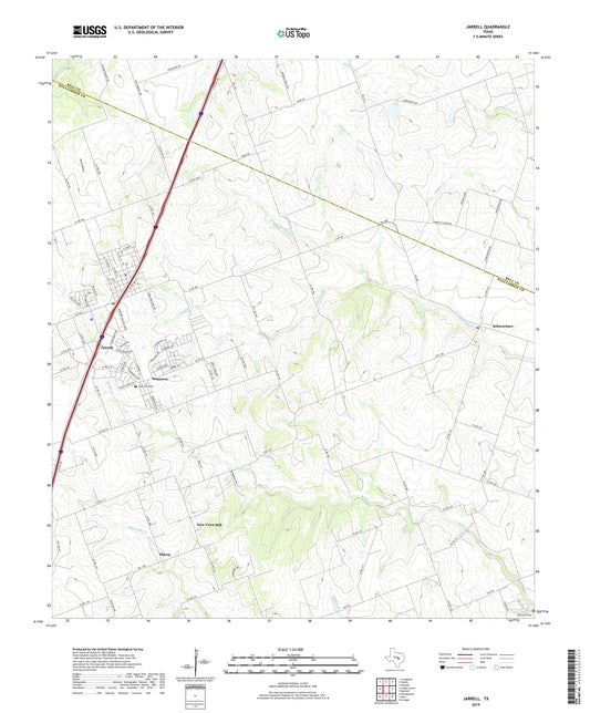 Jarrell Texas US Topo Map Image