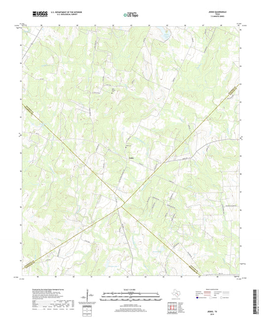 Jeddo Texas US Topo Map Image